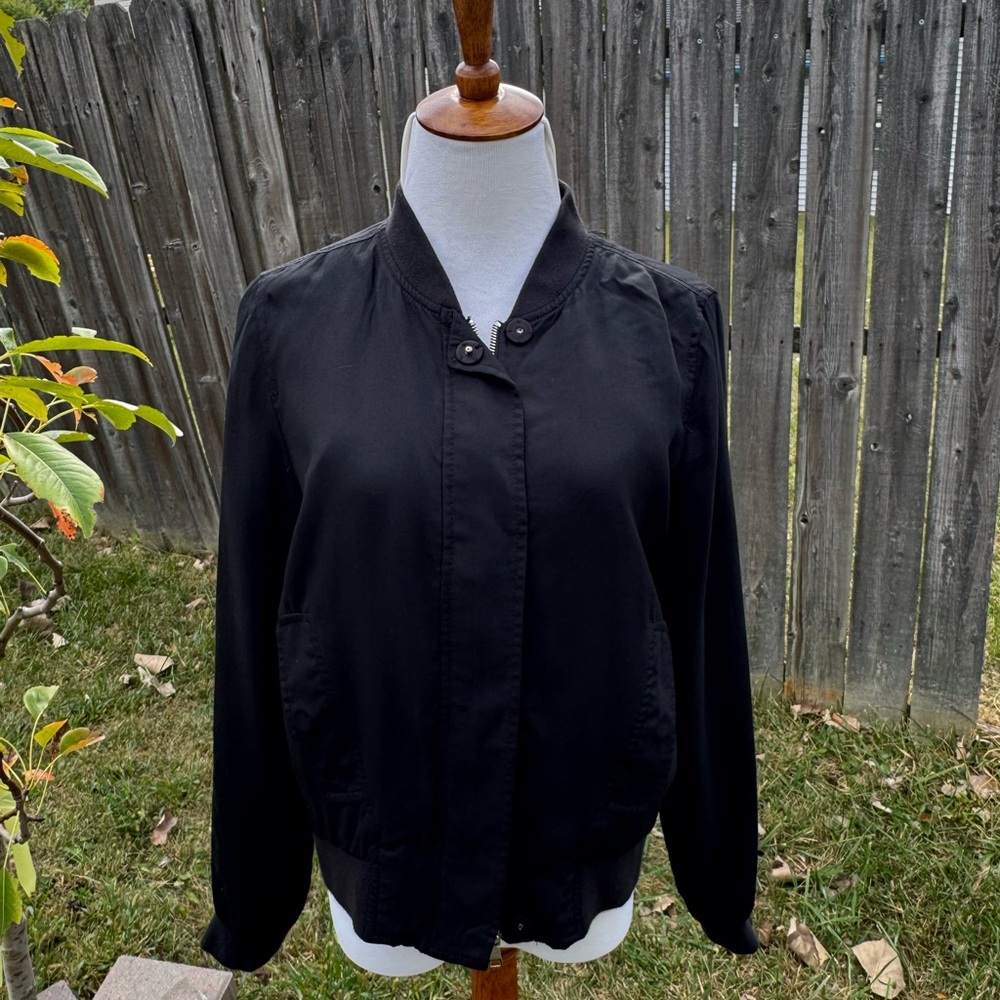 Banana Republic Classic Black Bomber Jacket
